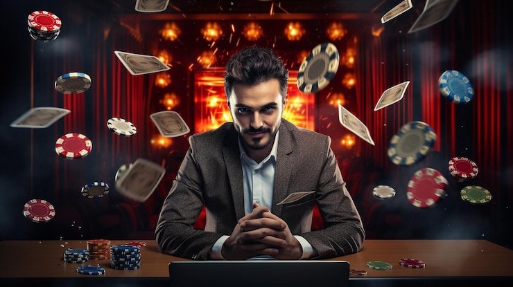 Meja Texas Hold'em Bonus di platform 1xbet download dengan kartu dealer dan pemain